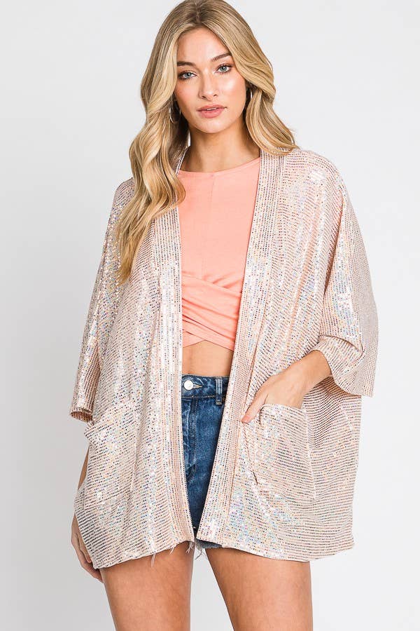 Sequins glitter cardigan