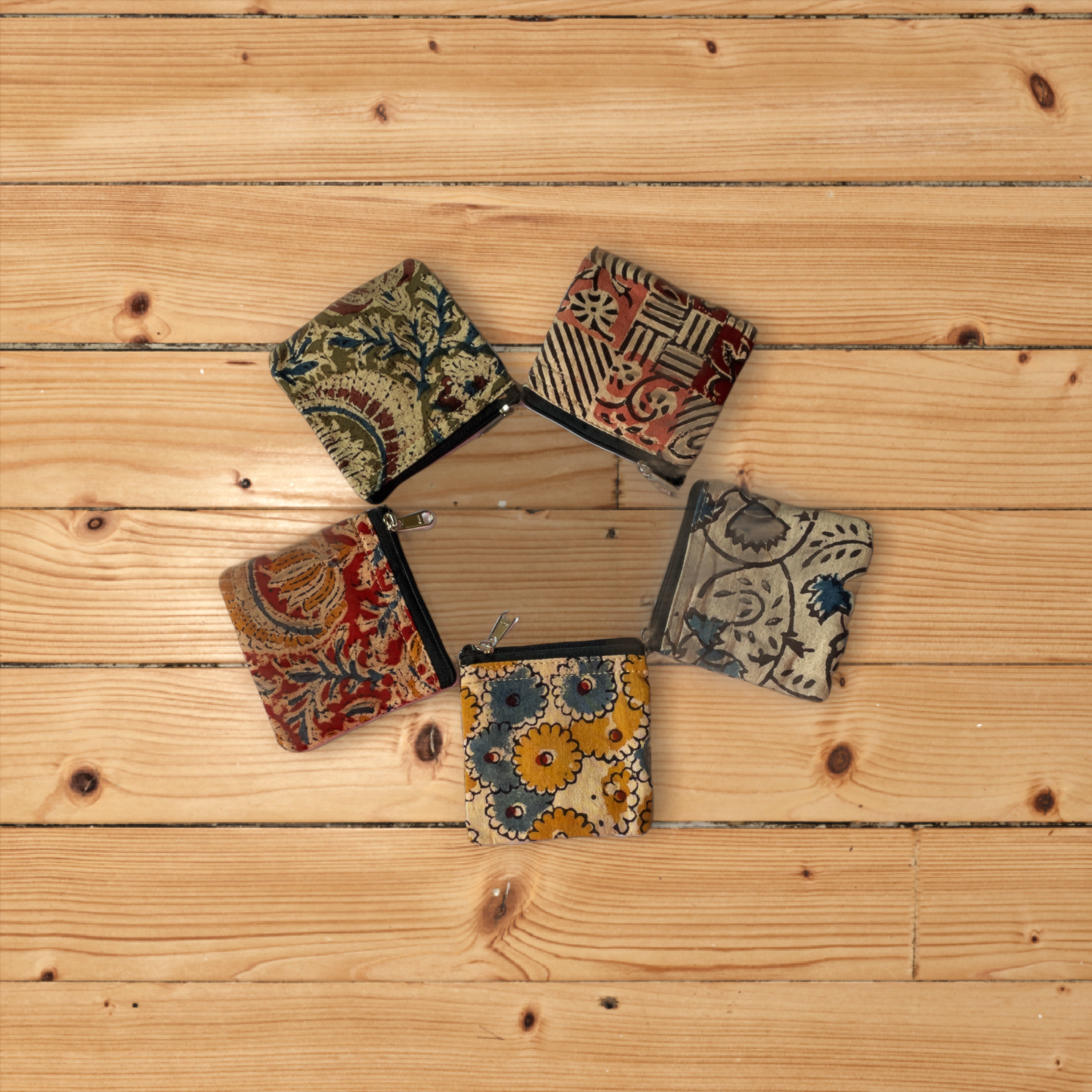 Hand-painted Kalamkari Coin Purse