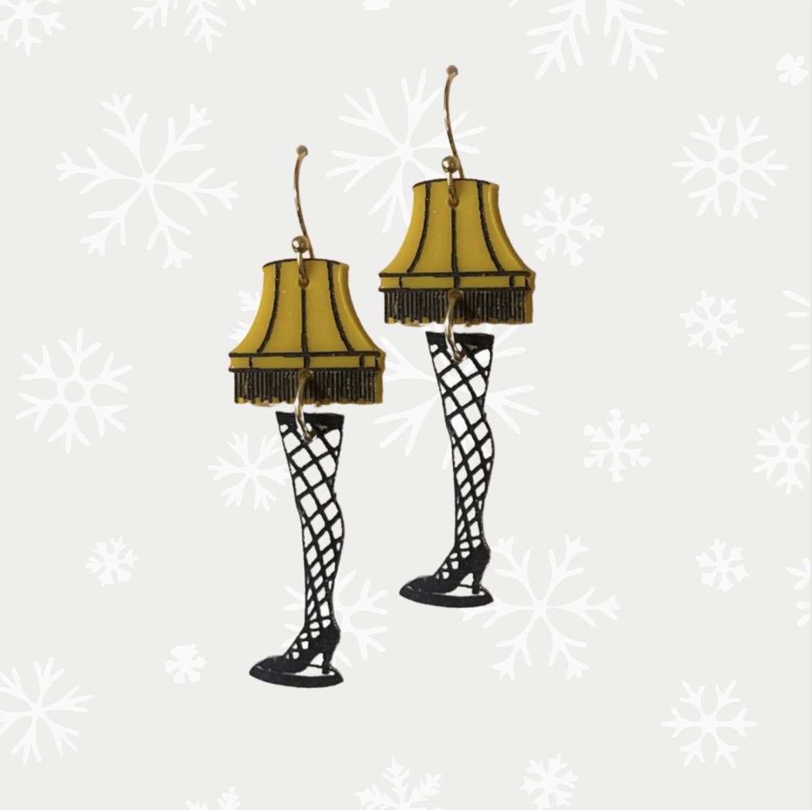 Holiday Acrylic Earring - A Christmas Story Leg Lamp