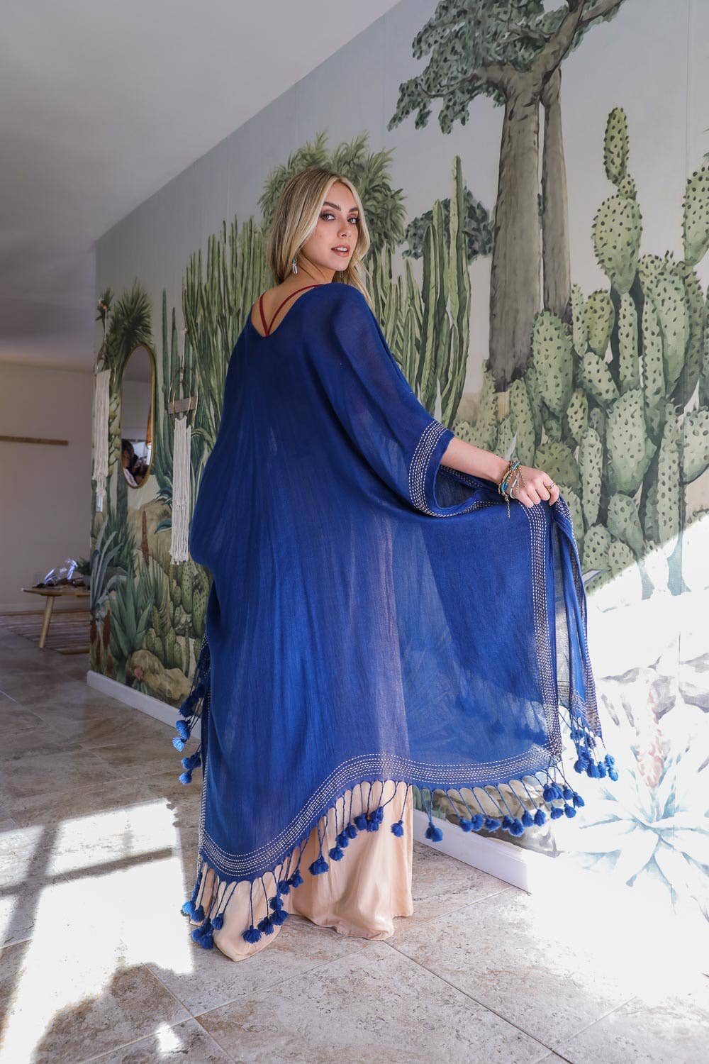 Tassel Border Kimono