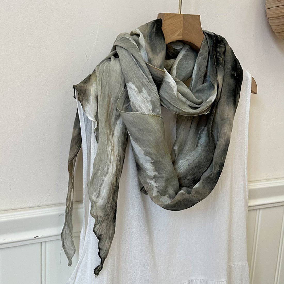 Tie-Dye Cotton Linen Scarf