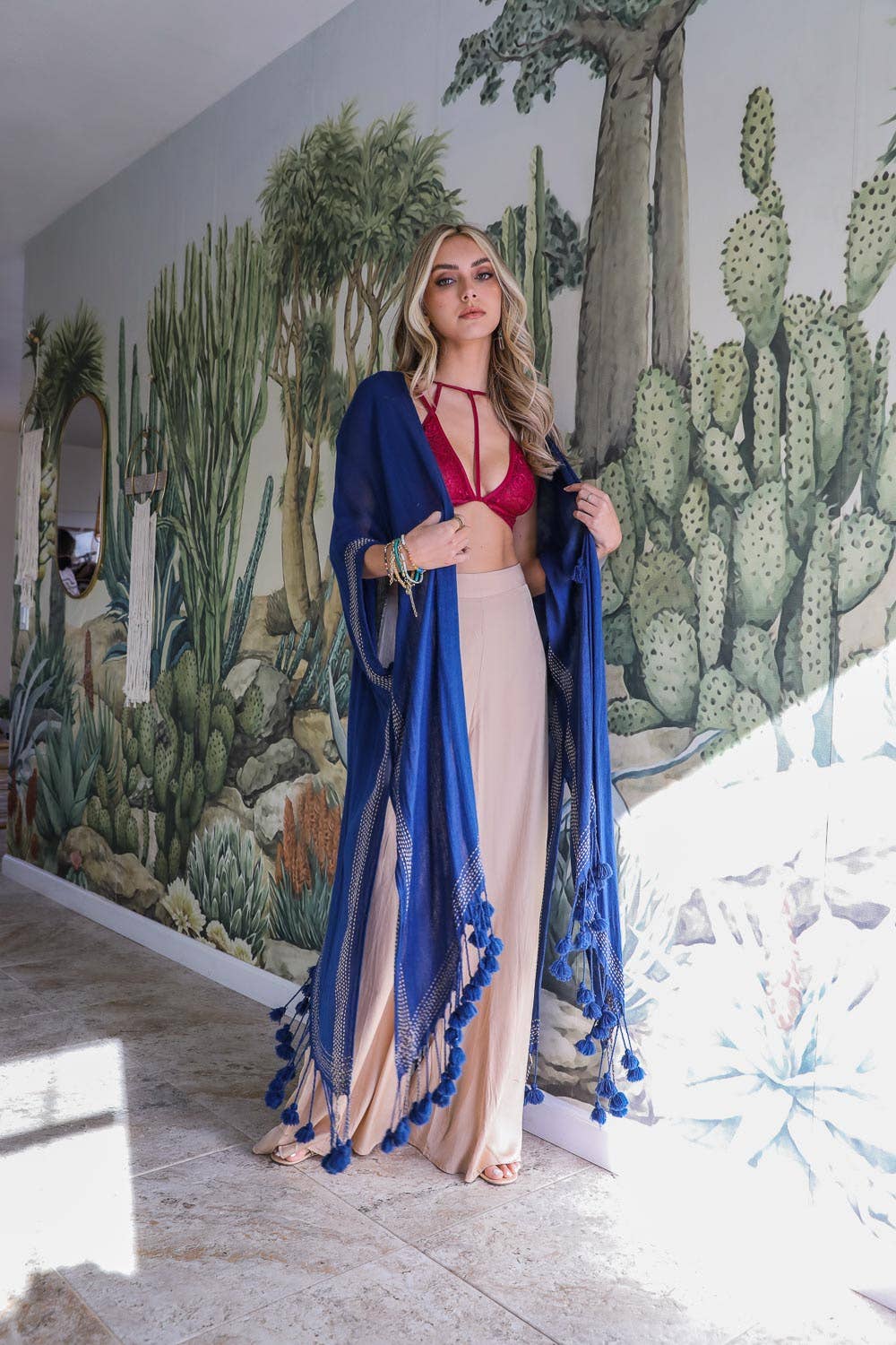 Tassel Border Kimono