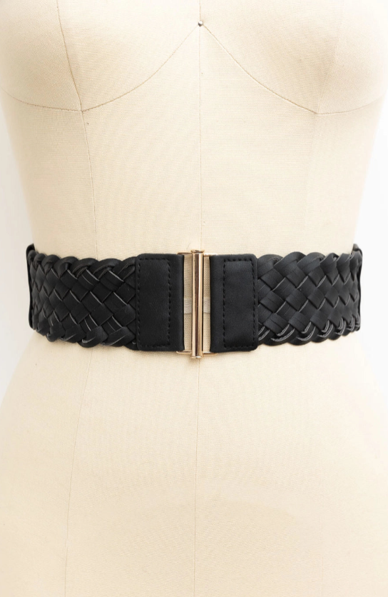 The Jennifer Basketweave Elastic Belt