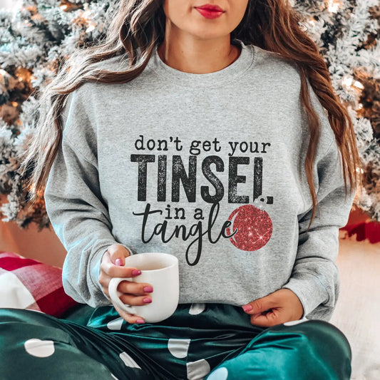 Tinsel in a Tangle Christmas Sweatshirt